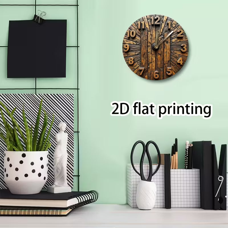  horloge murale bois éco rustique vintage