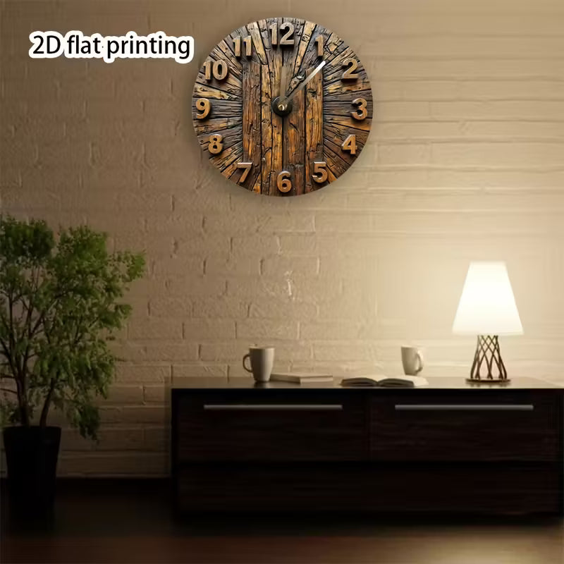 horloge murale design bois écologique 8 pouces