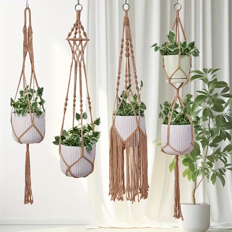 lot de 5 suspensions plantes style bohème