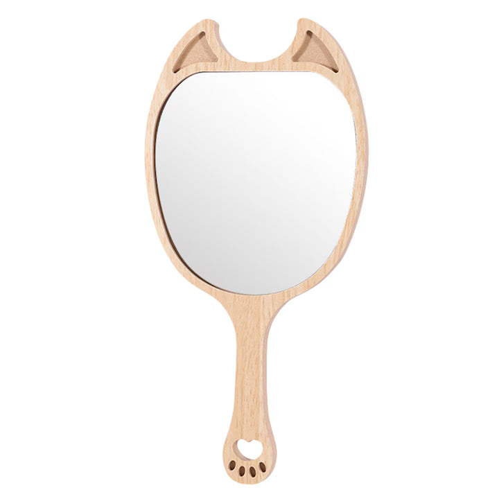 miroir en bois pour coiffeur et dentiste