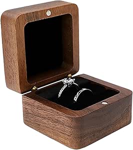 petite boîte bague vintage bois