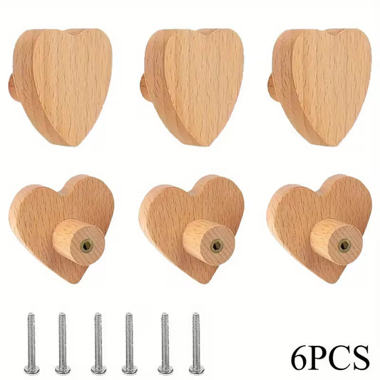 poignée en bois cœur pour tiroir