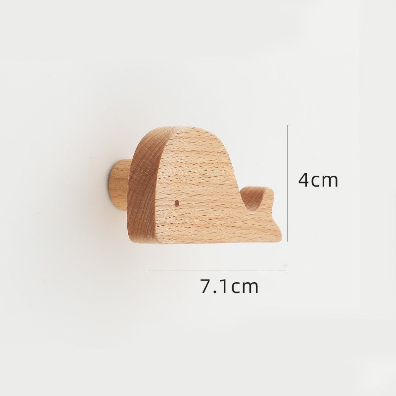 poignée meuble dauphin en bois naturel