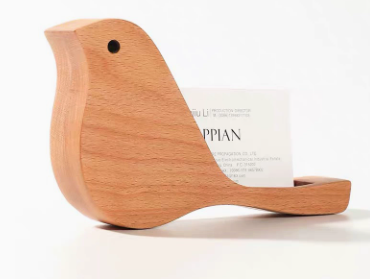 porte-cartes de visite bois naturel