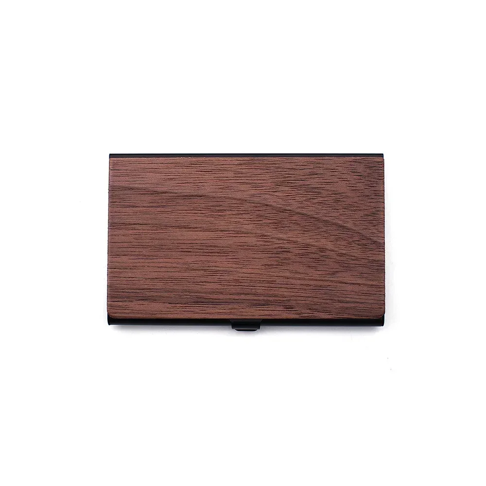 porte-cartes design minimaliste marron foncé