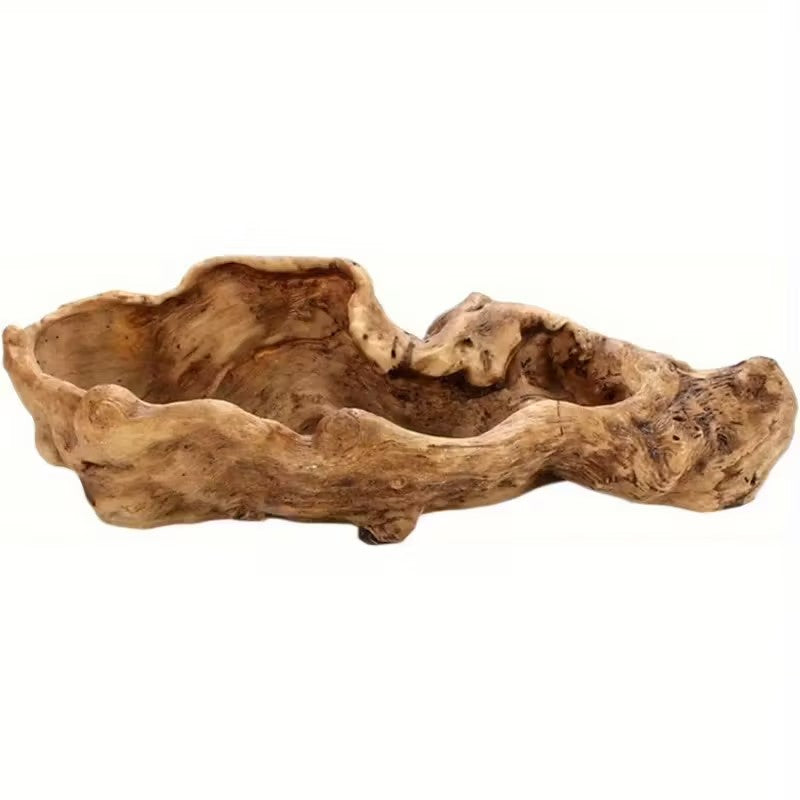 pot en résine style bois flotté pour plantes