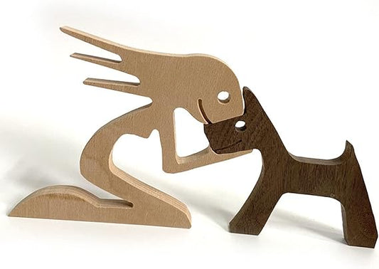 sculpture Chien & Chat fait à la Main