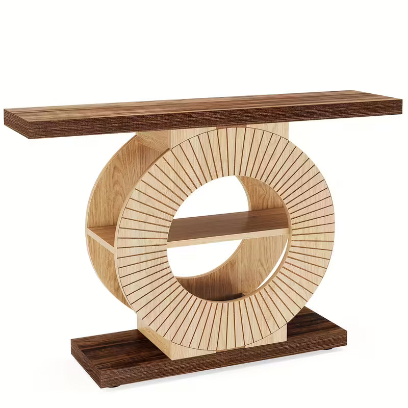 table d’entrée bois ingénierie avec rangement